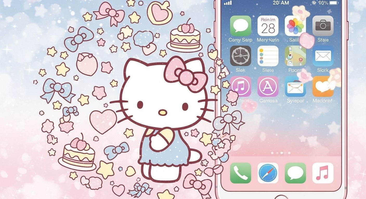 Hello kitty iphone background image 4