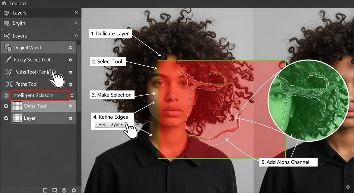 How to remove background in gimp image 3