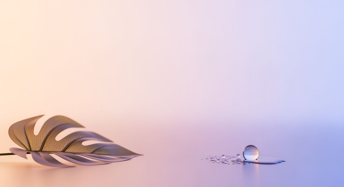 Leaf and a drop of water