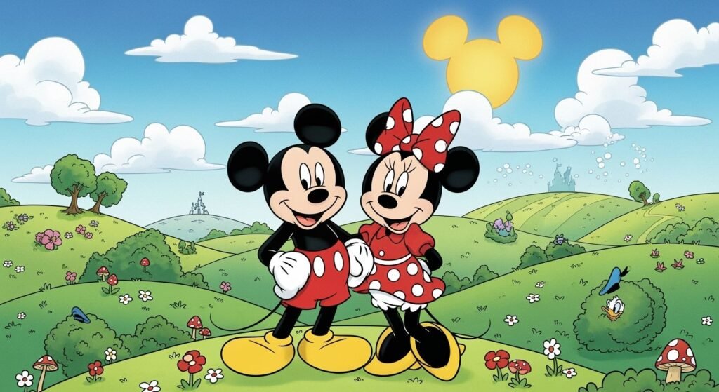 Mickey and minnie mouse background image 2