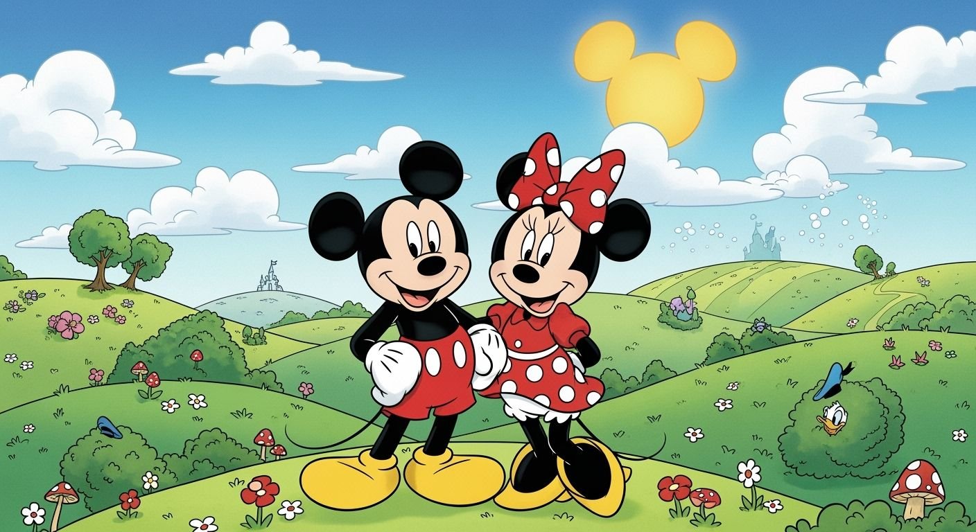 Mickey and minnie mouse background image 2