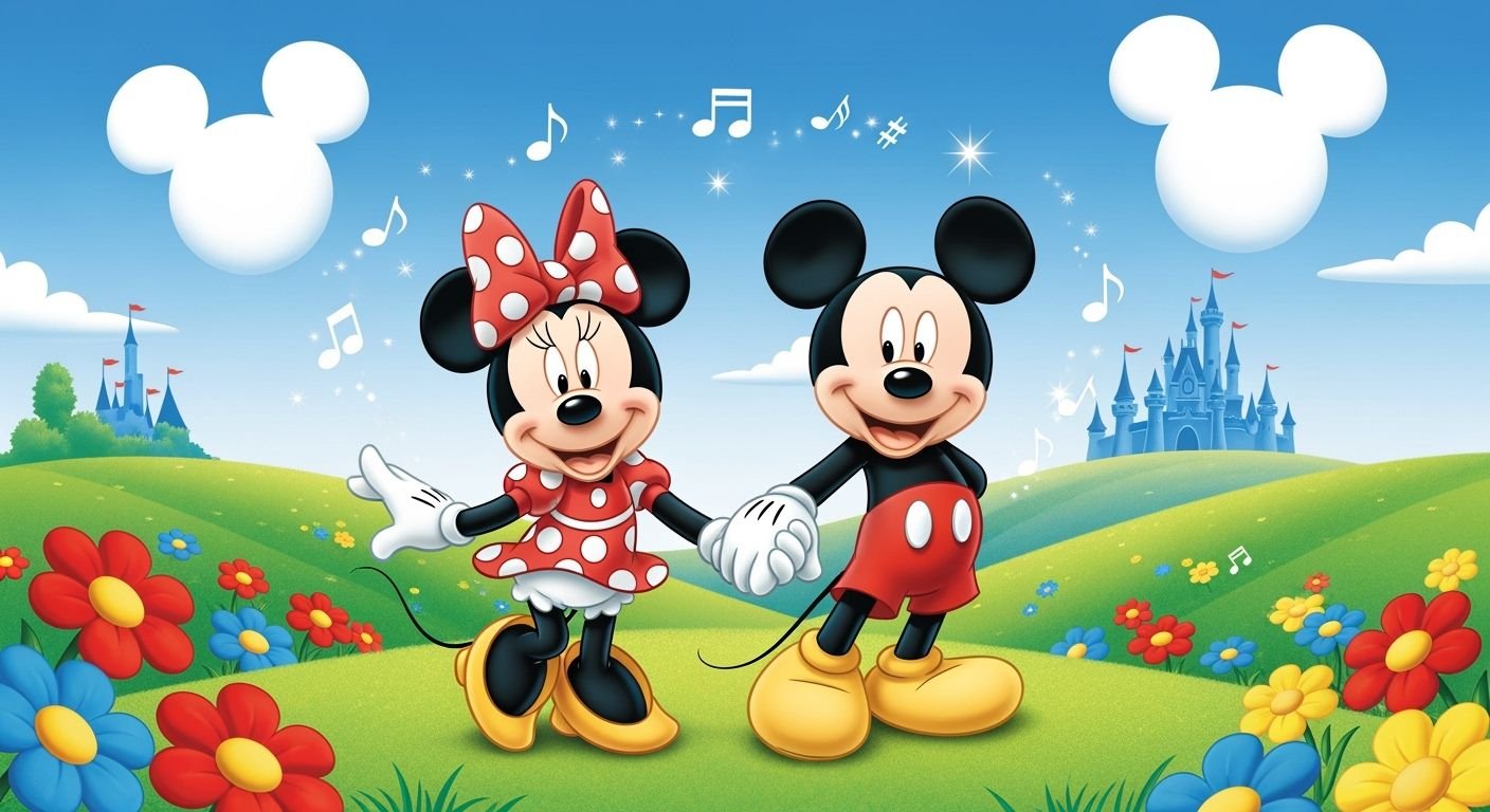 Minnie and mickey mouse background image 2