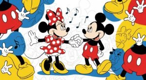 Minnie and mickey mouse background image 3