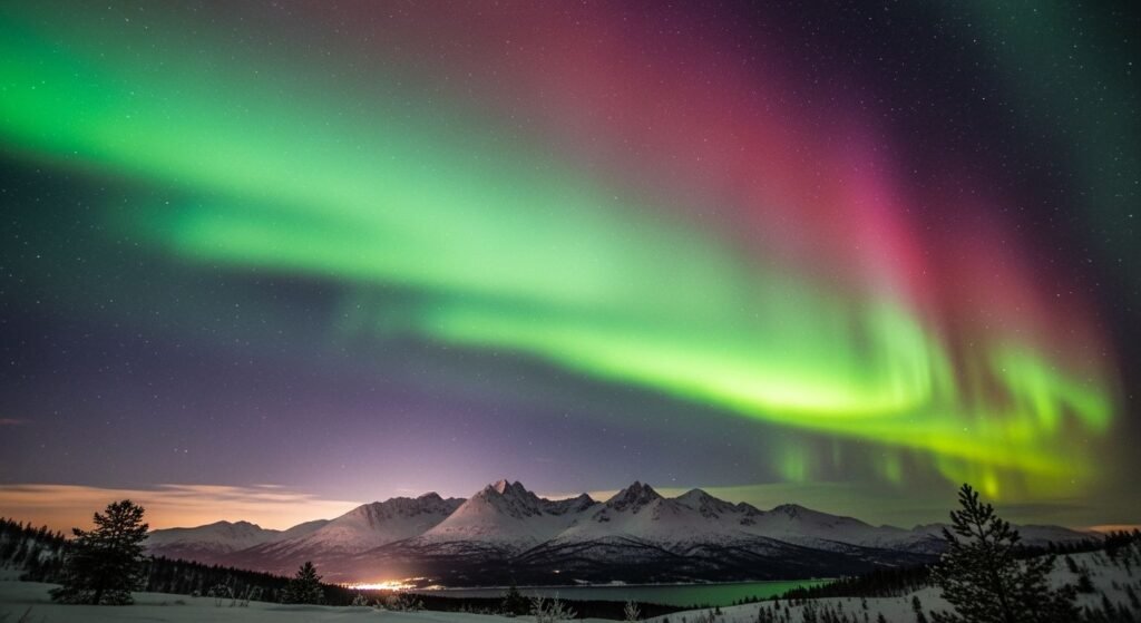 Northern lights background image 4