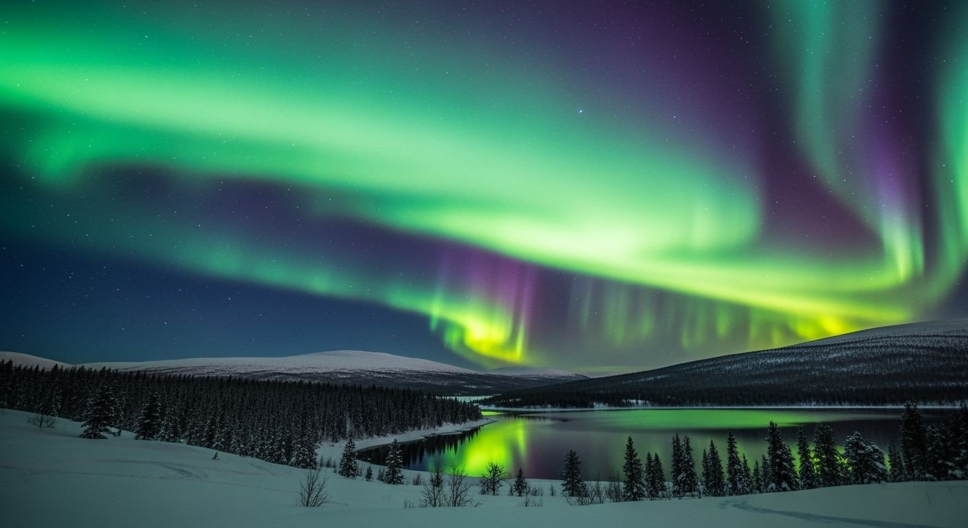 Northern lights background image