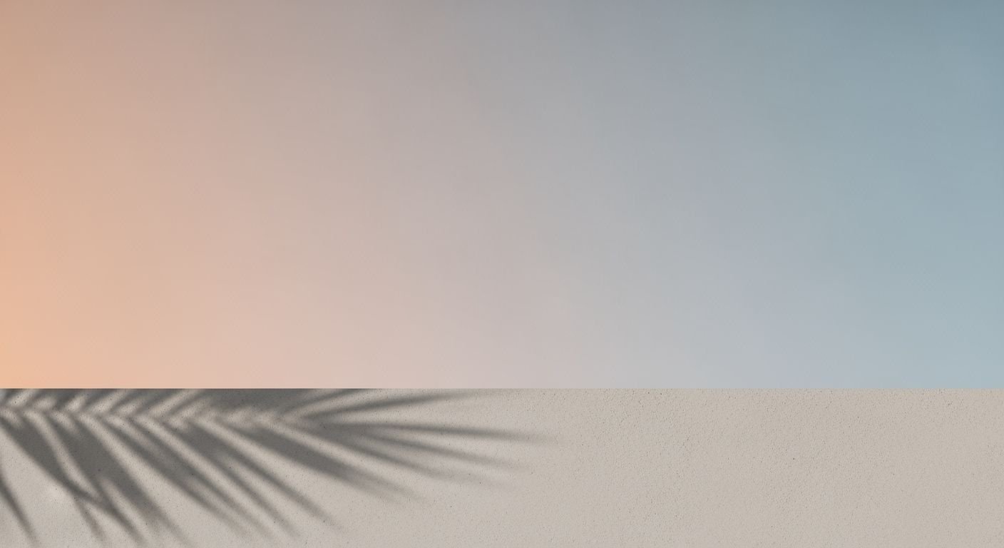 Palm tree casts a shadow on 2