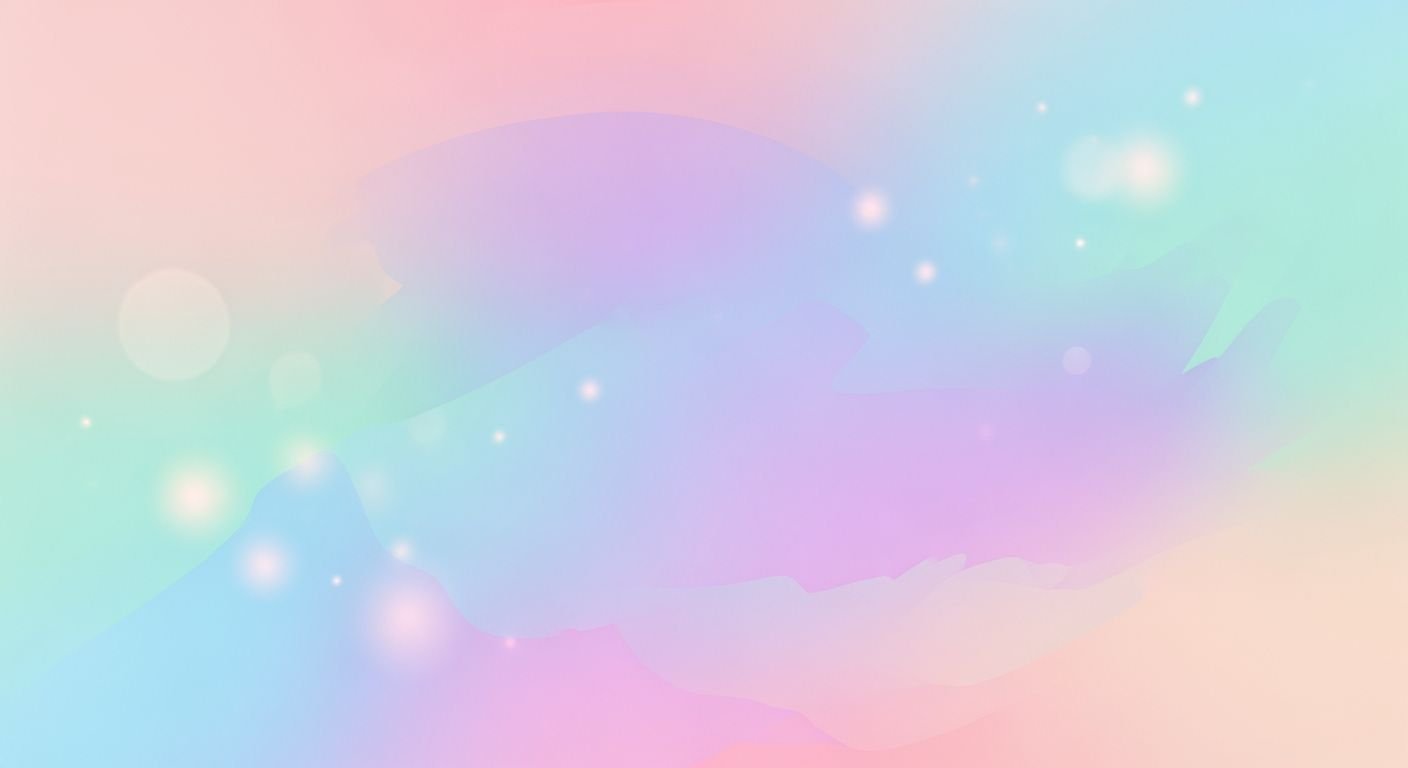 Pastel colored background with a blurry 12