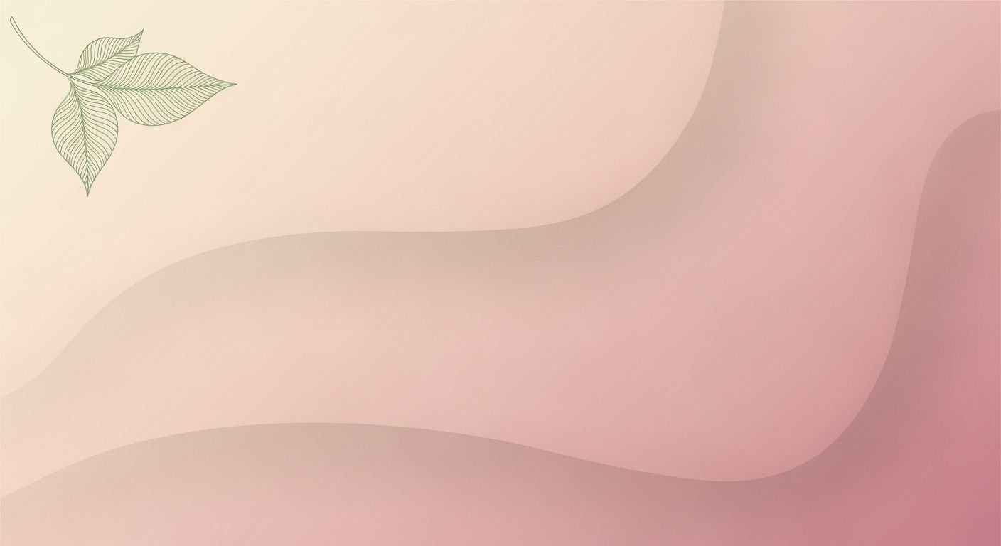 Pink and beige background with a 5