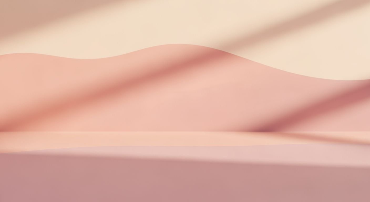 Pink and beige background with wavy