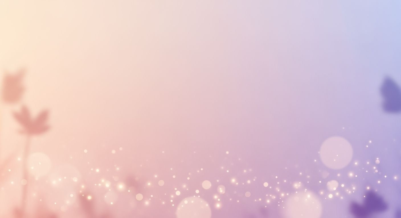 Pink and blue background with a 15