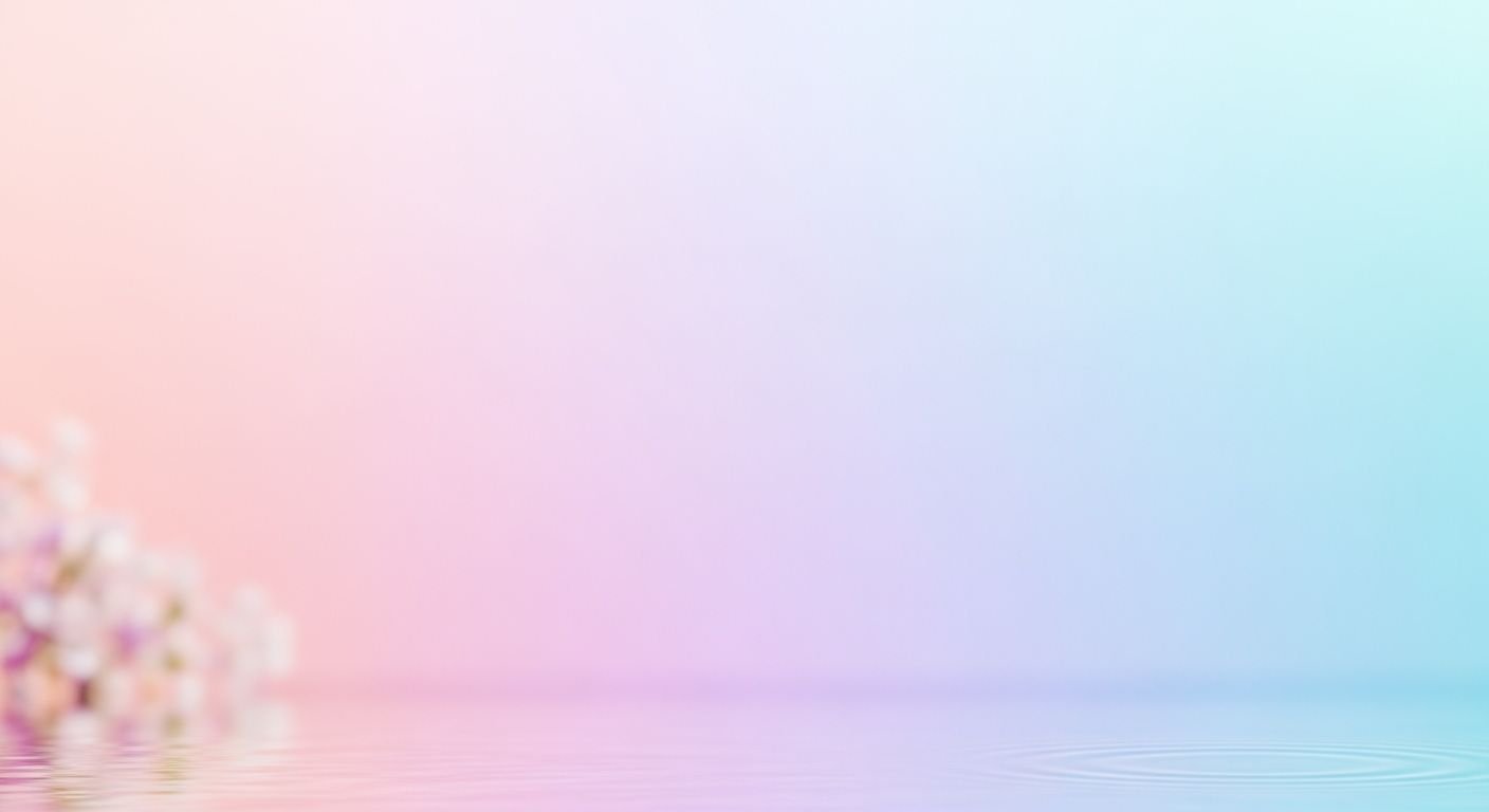 Pink and blue background with a 22