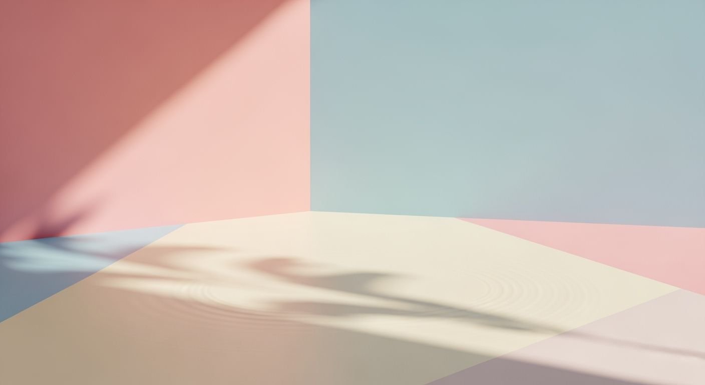 Pink and blue background with a 37