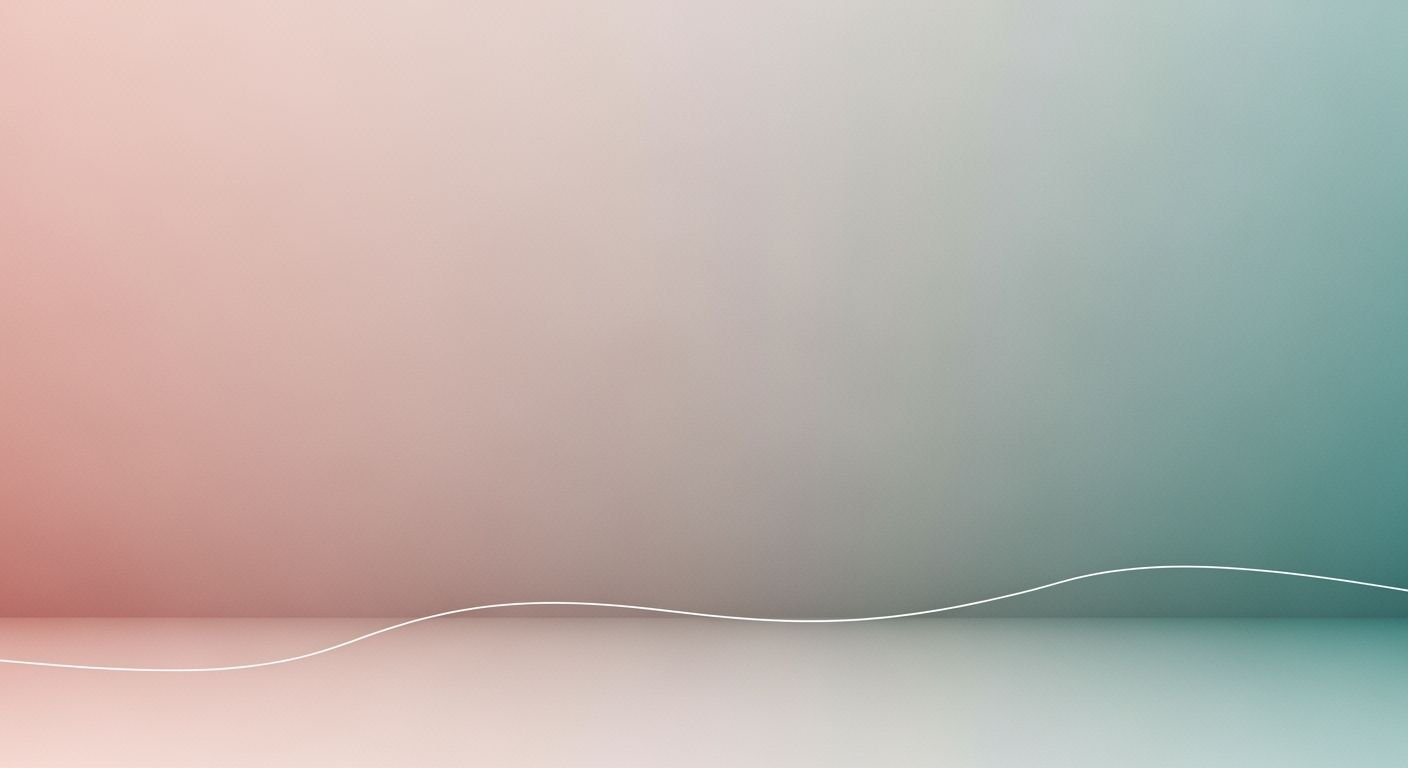 Pink and blue background with a 61