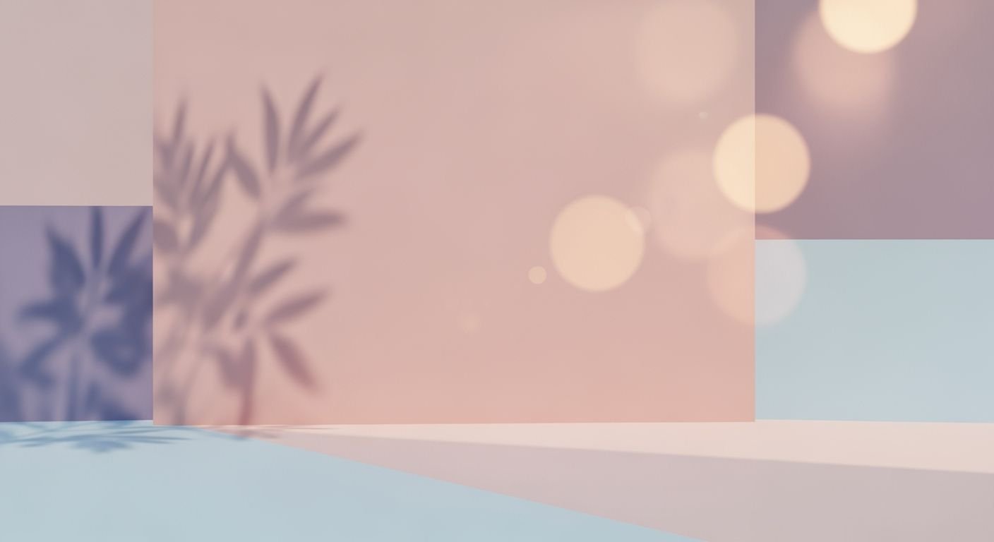 Pink and blue background with a 64