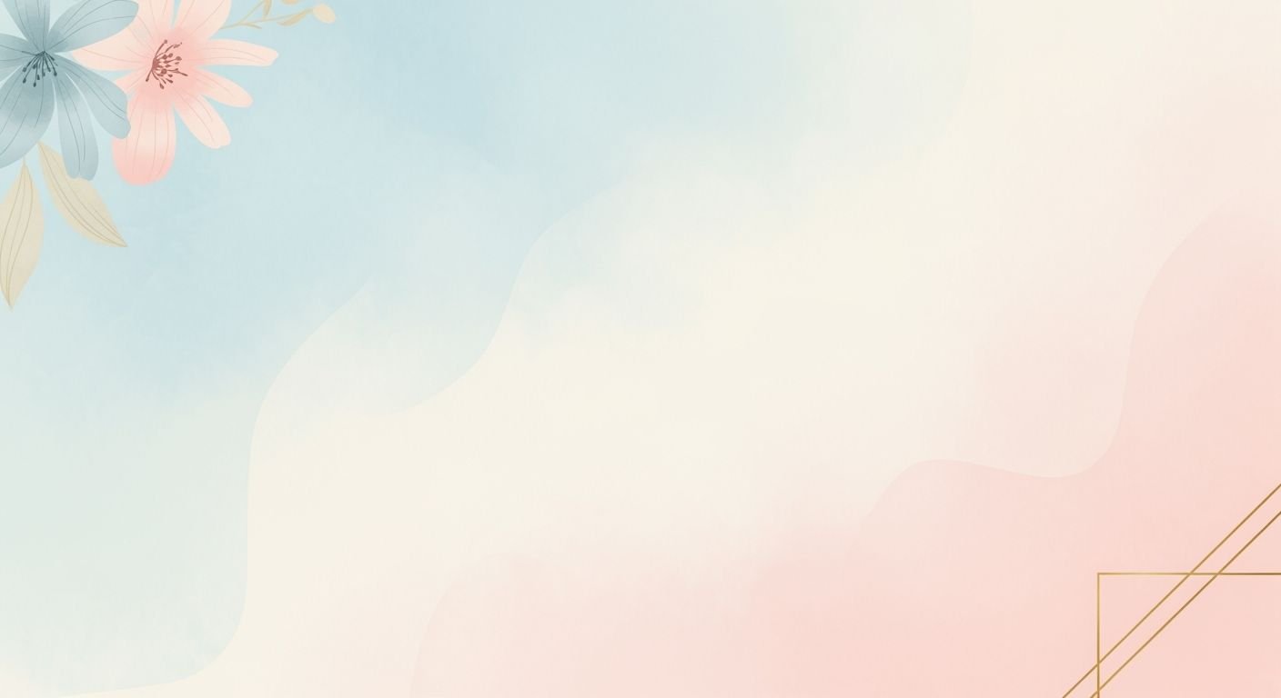 Pink and blue background with flowers 12
