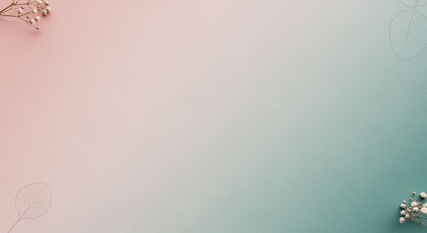 Pink and blue background with flowers