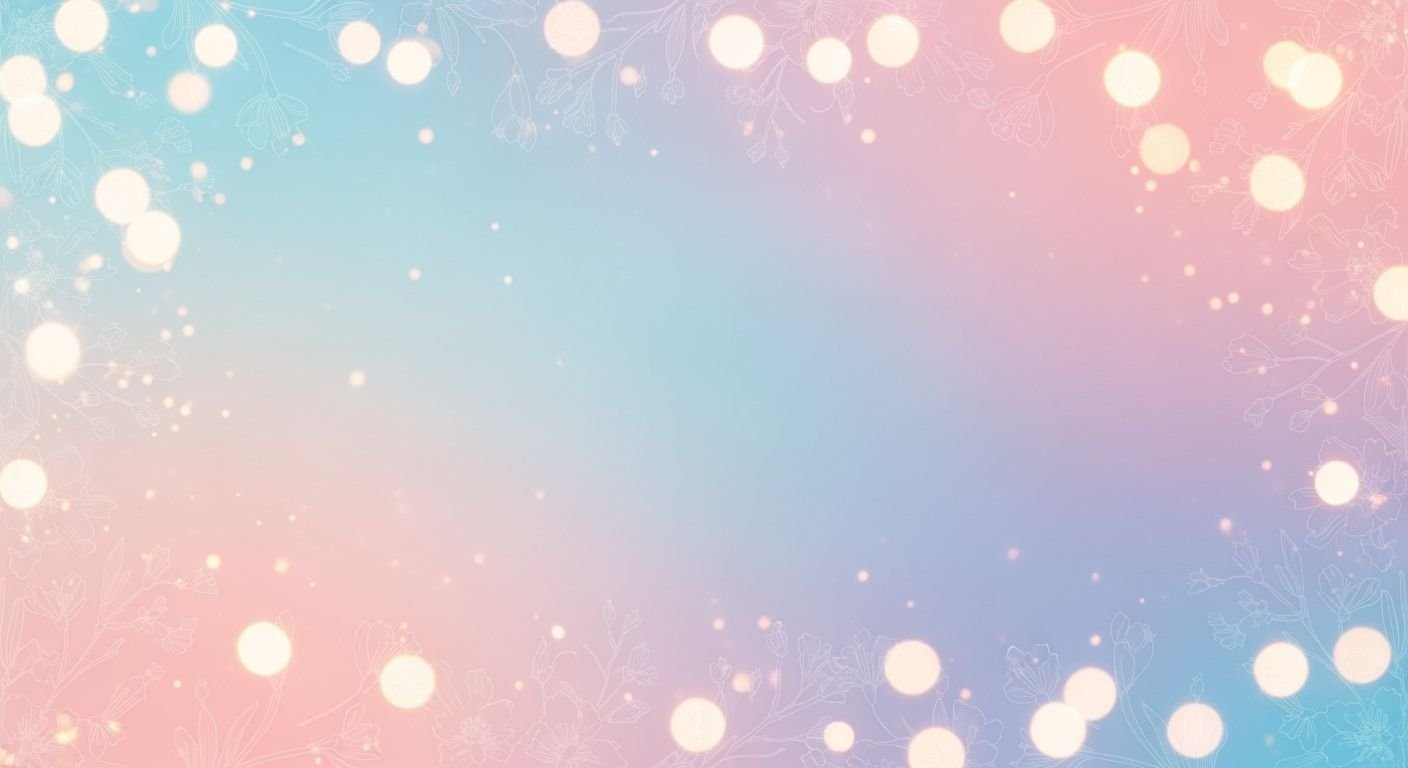 Pink and blue background with snowflakes