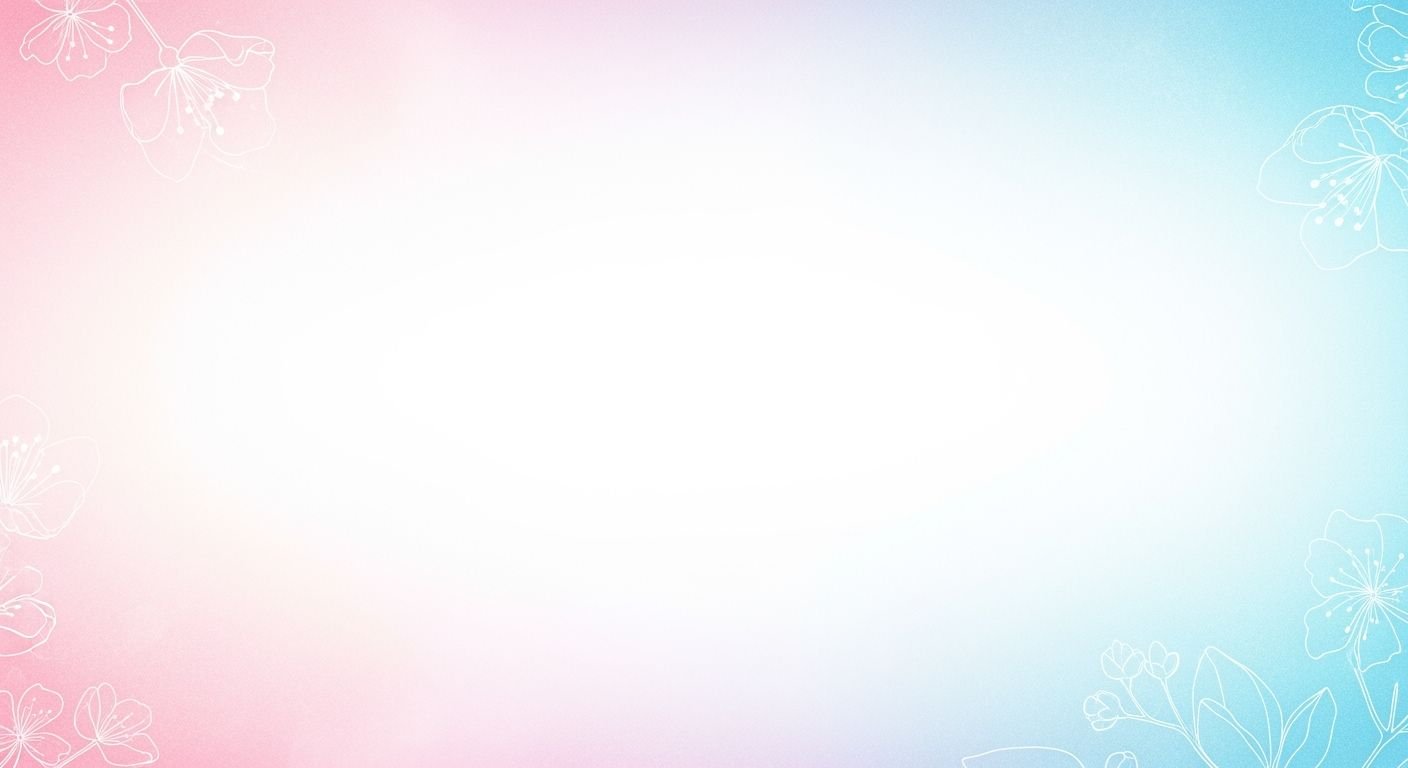 Pink and blue background with white 6