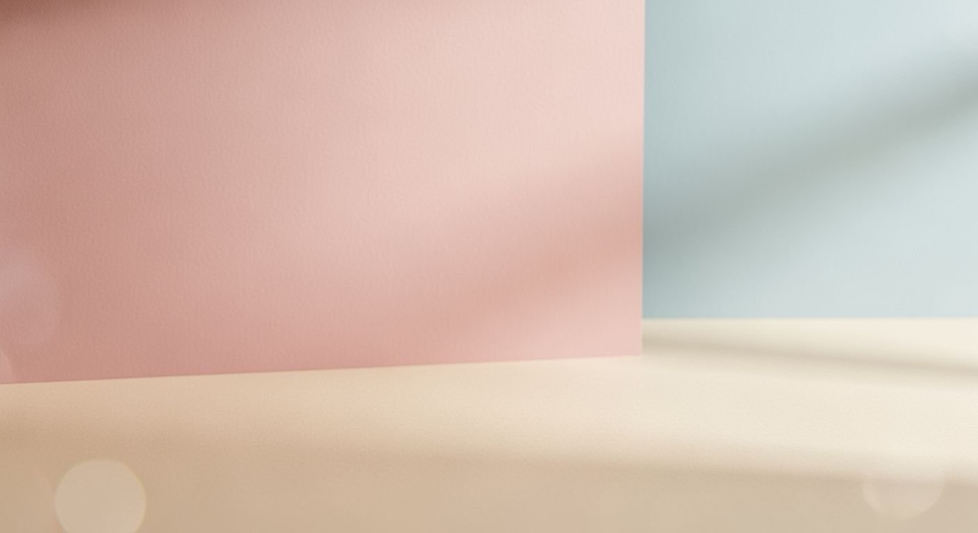 Pink and blue wall with a 6
