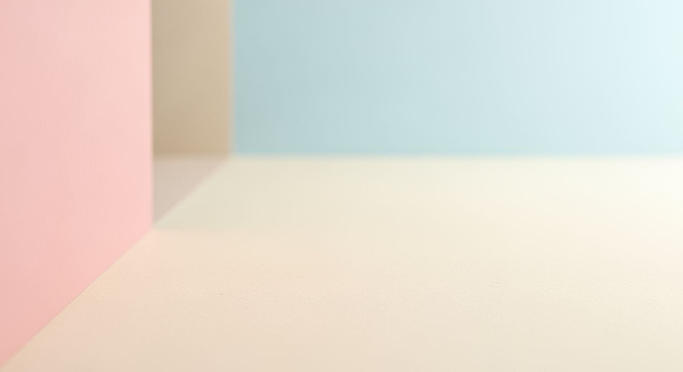 Pink and blue wall with a