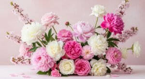 Pink background flowers image 4