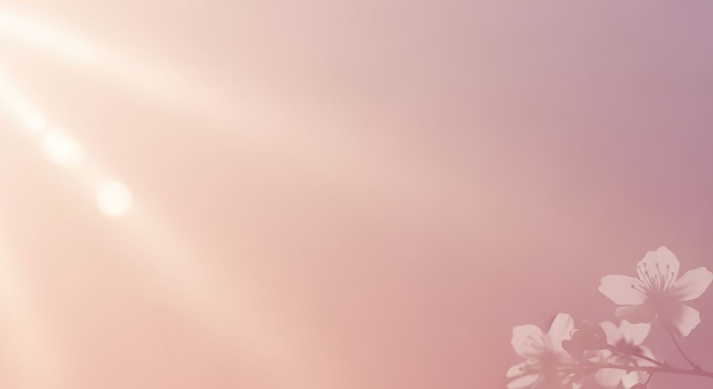 Pink background with white flowers on