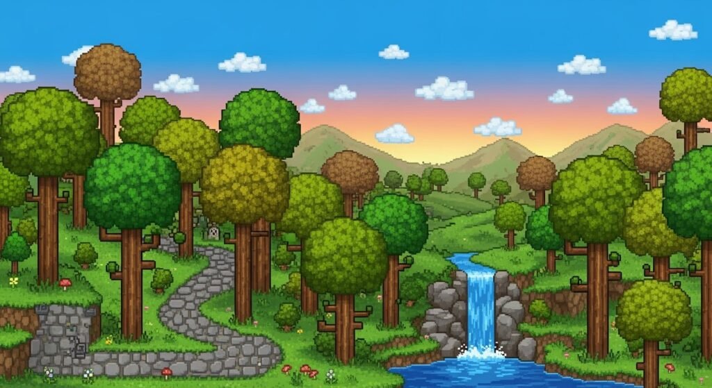 Pixel art background image