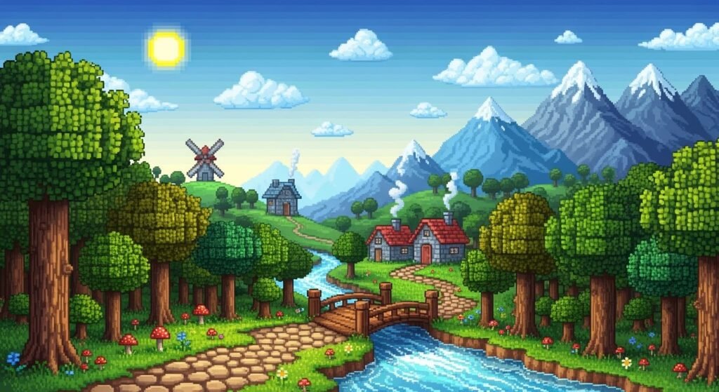 Pixel art background image 2