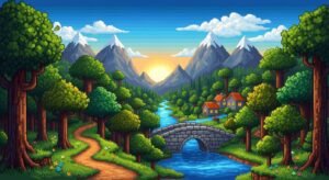 Pixel art background image 4