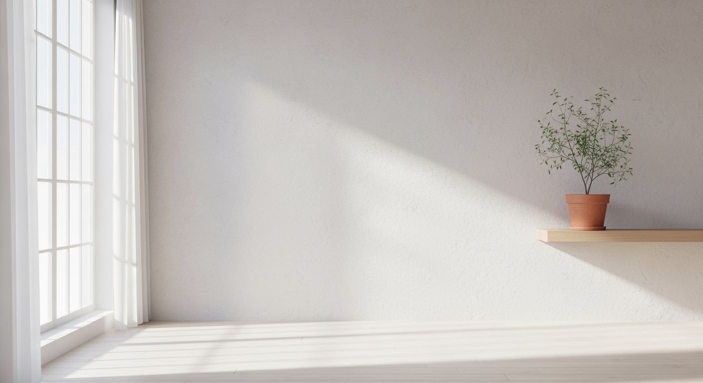 Potted plant sitting on a shelf