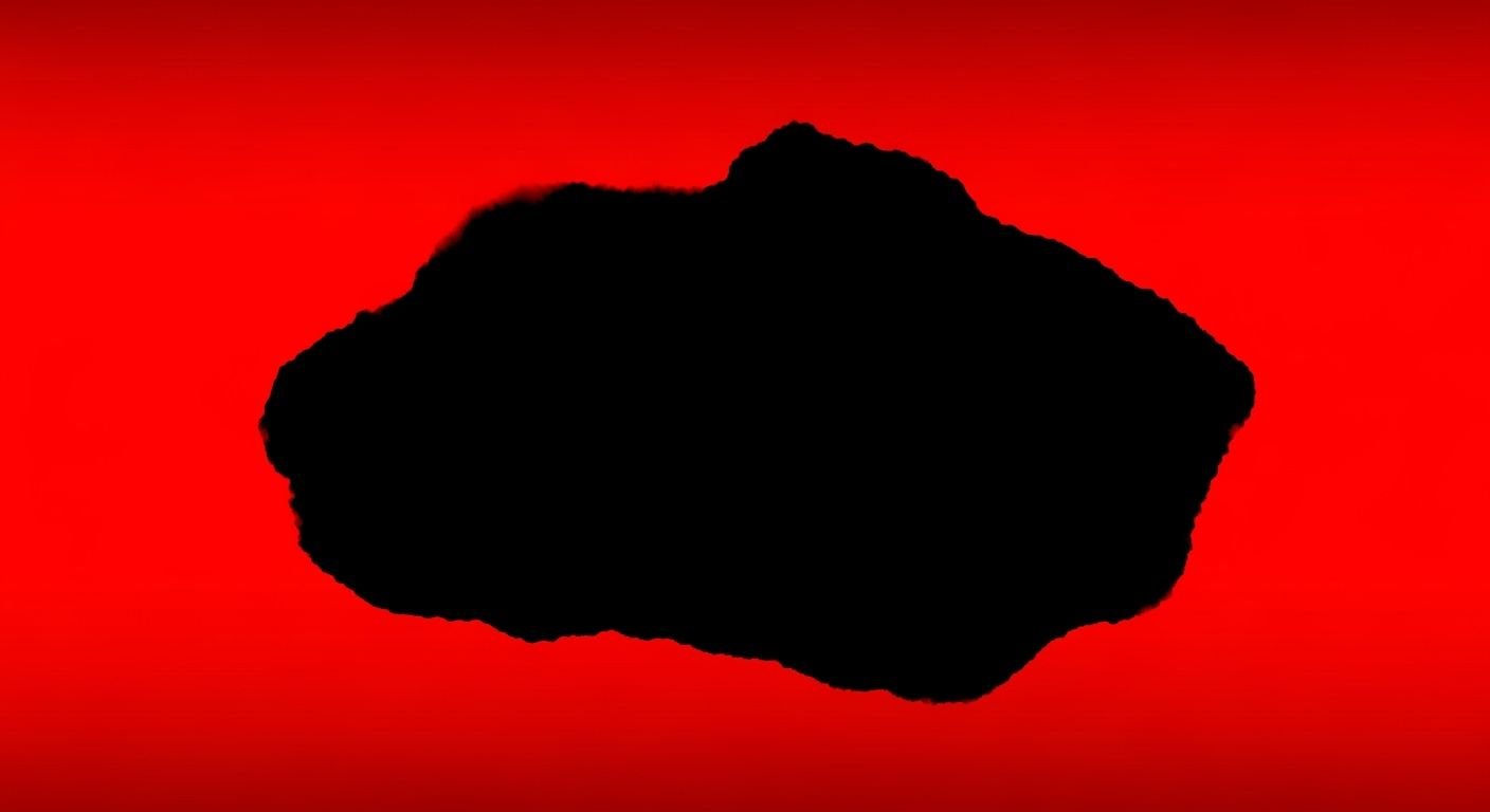 Red background with black image 2