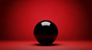 Red background with black image 3