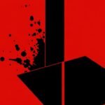 Red background with black image 4