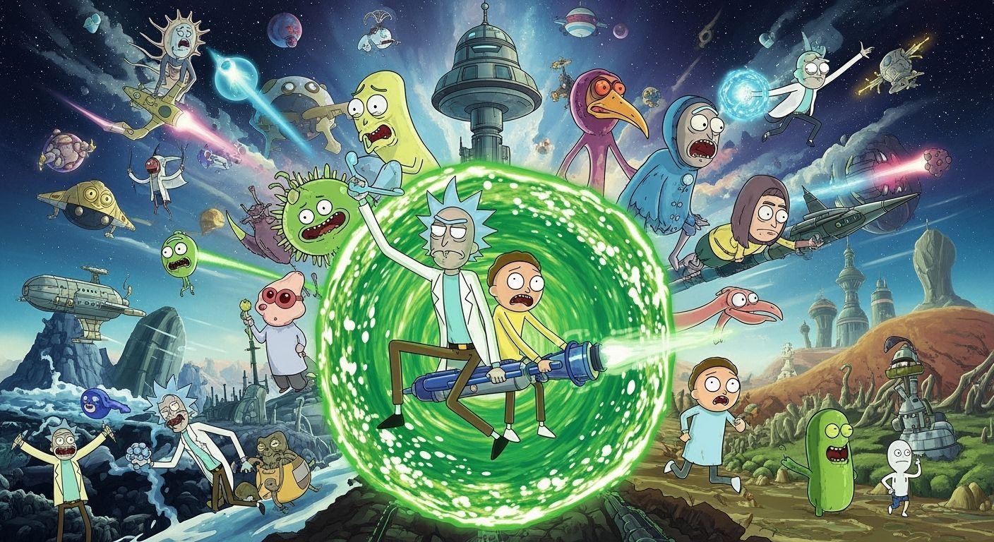 Rick and morty desktop background image