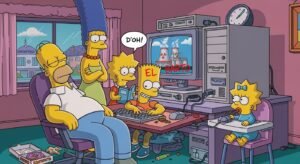 Simpsons computer background image