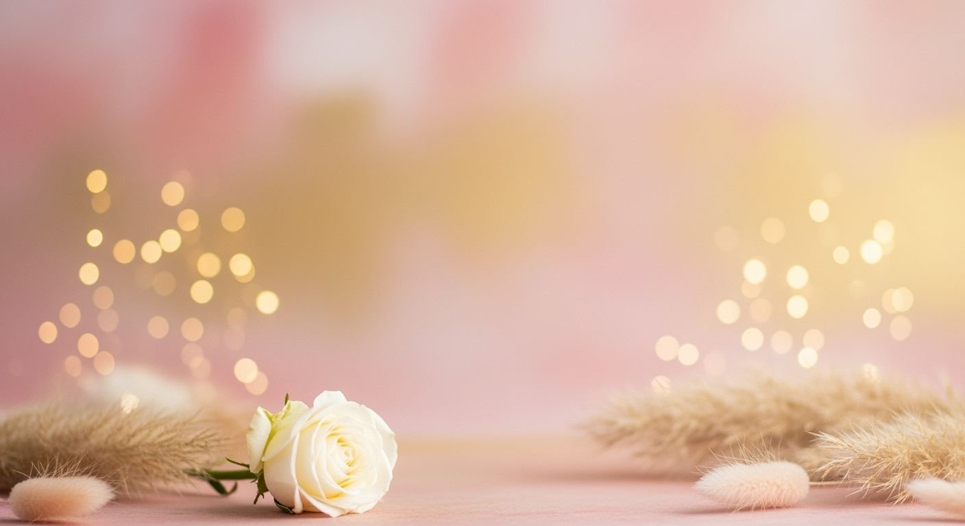 Single white rose sitting on top