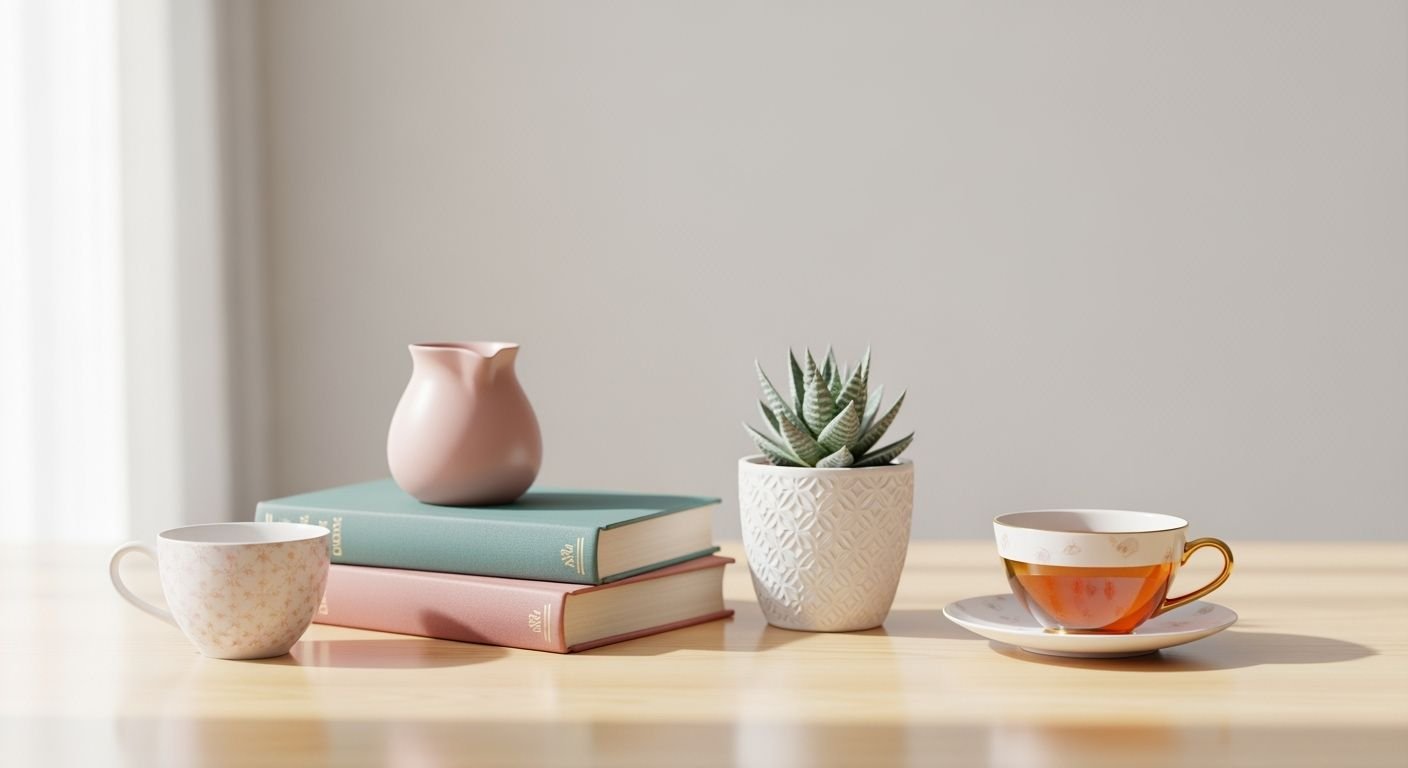 Stack of books a cup of