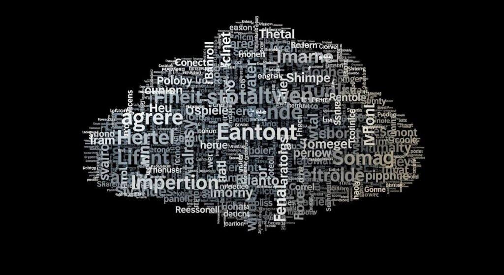Text cloud black background image