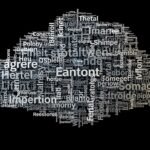 Text cloud black background image