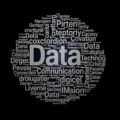 Text cloud black background