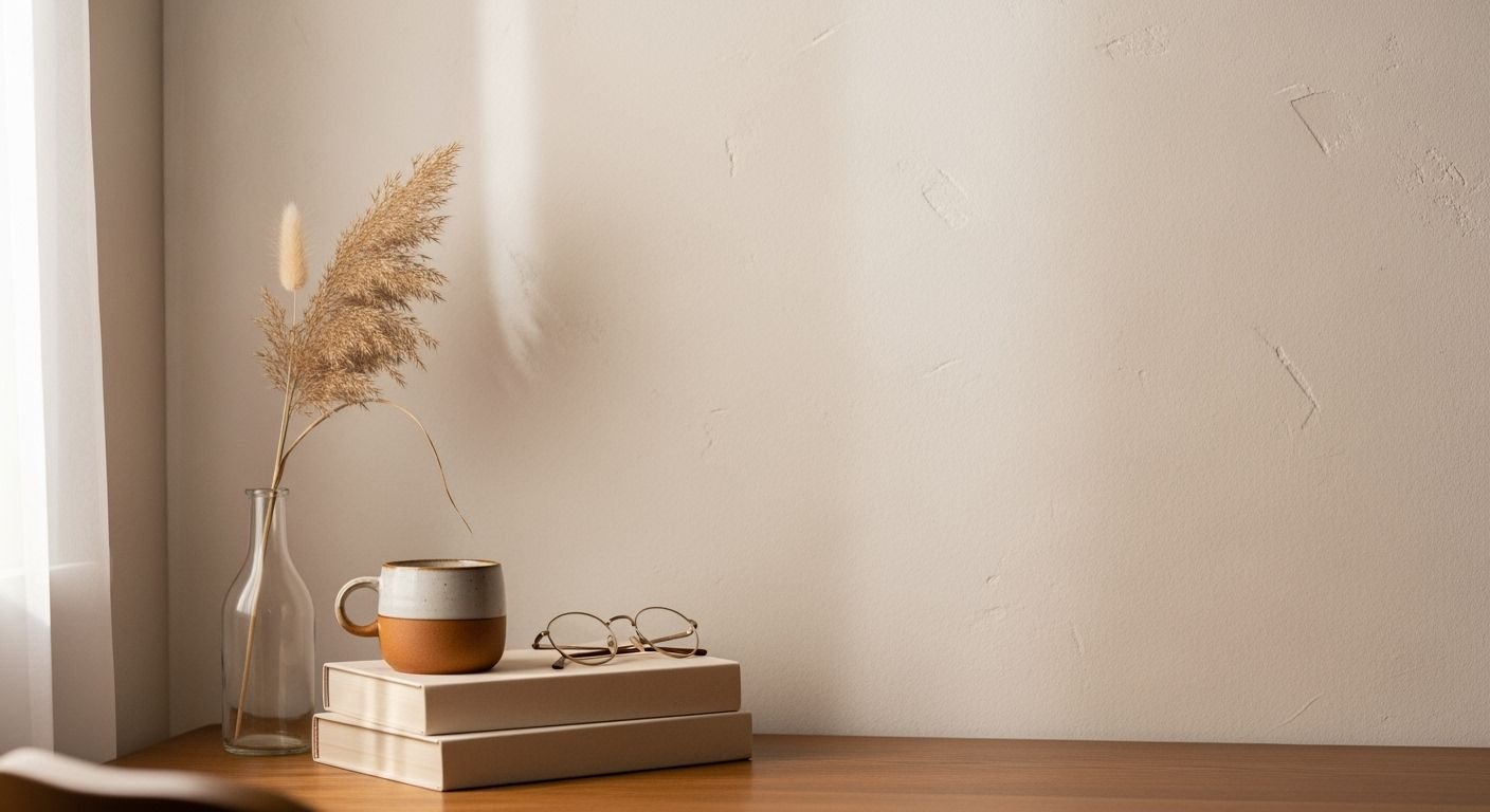 Vase of pampas grass next to 2