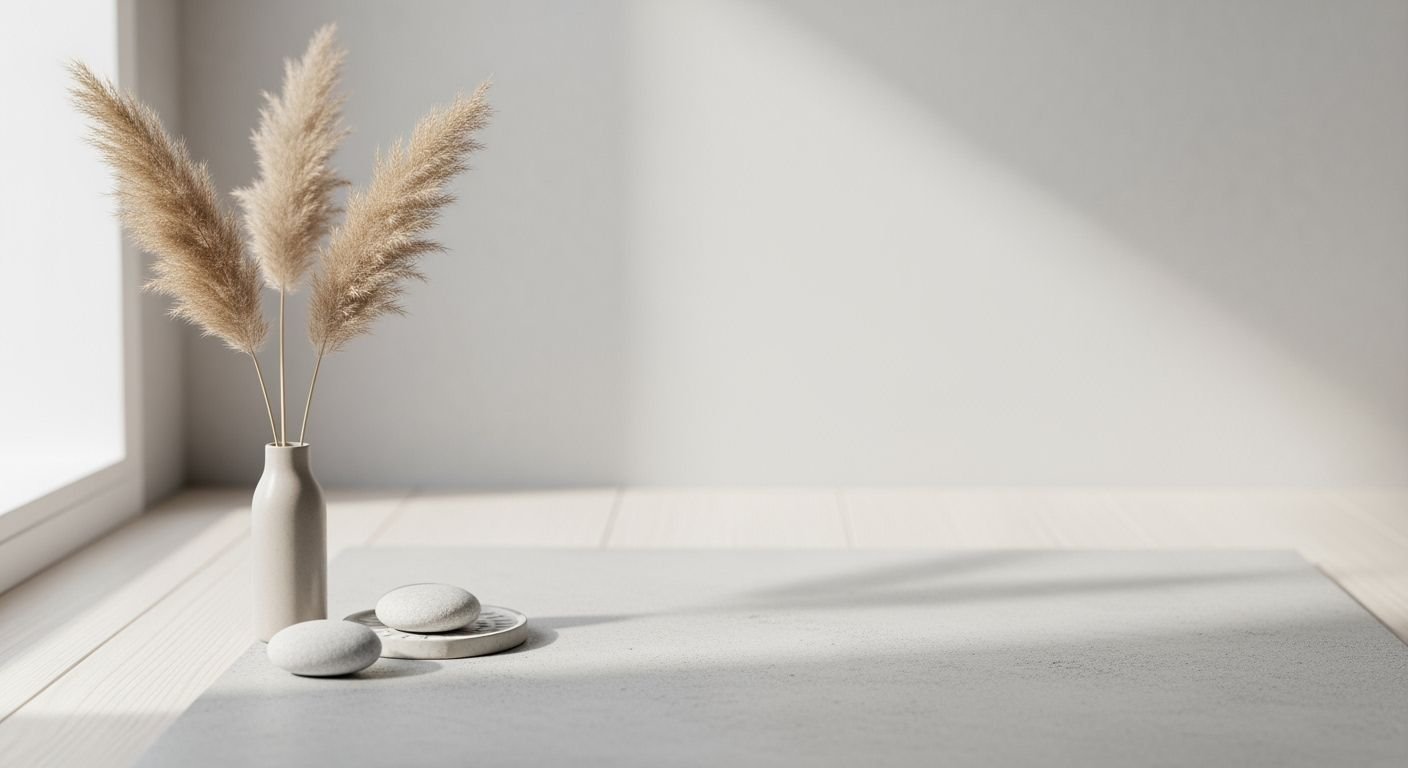 Vase of pampas grass sitting on 4