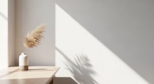 Vase sitting on top of a