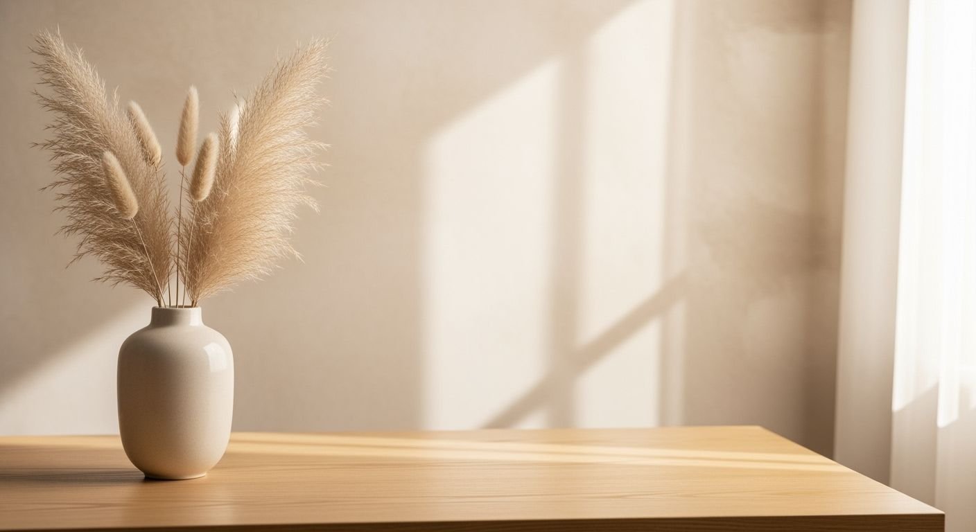 Vase with pampas grass in it 2