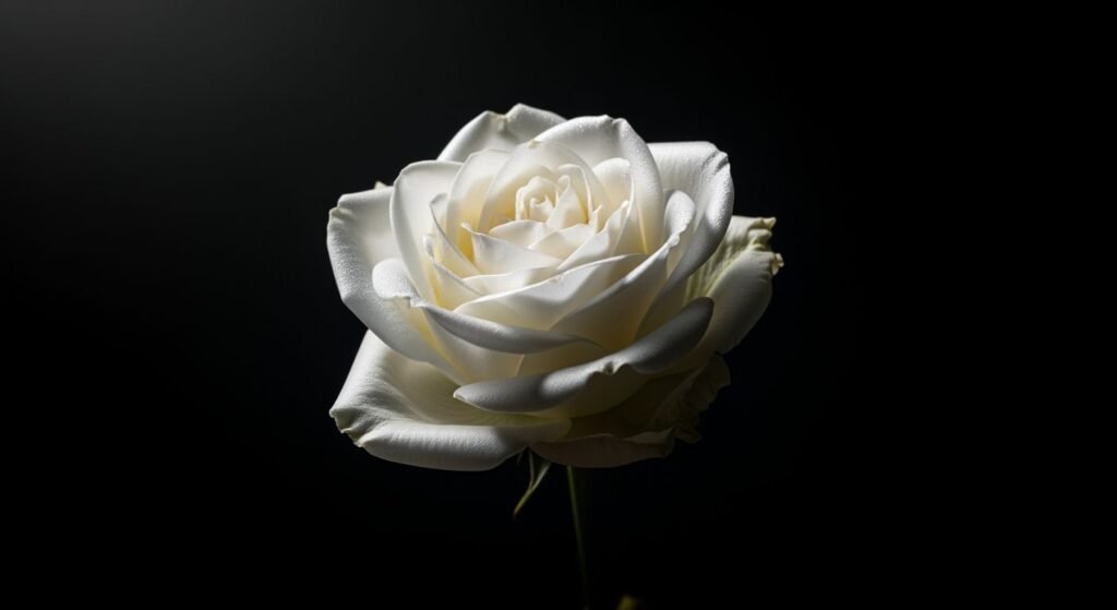 White rose black background image