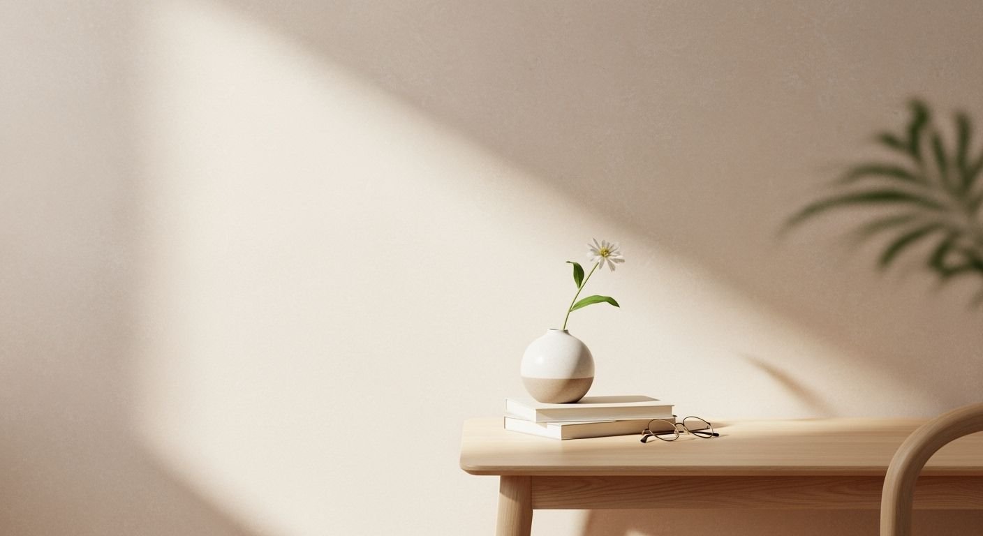 White vase sitting on top of 50