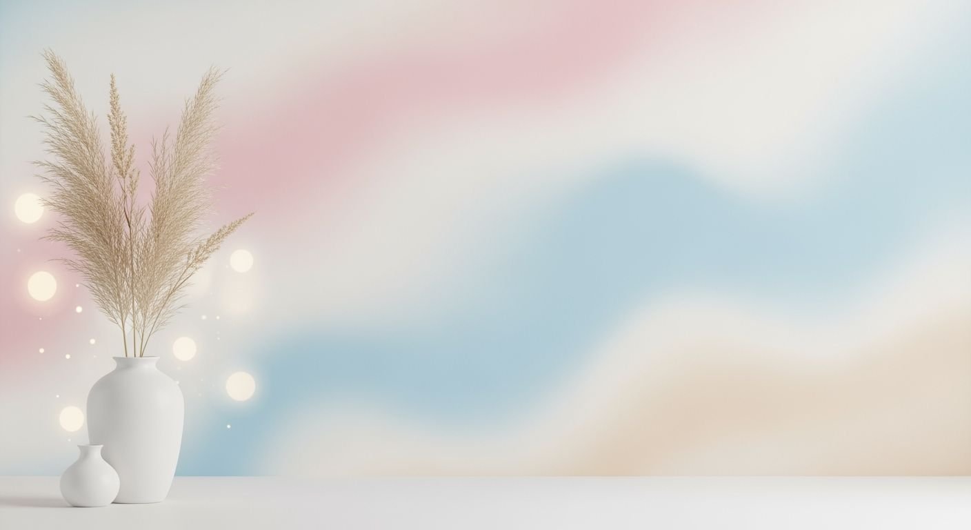 White vase with a plant in 5