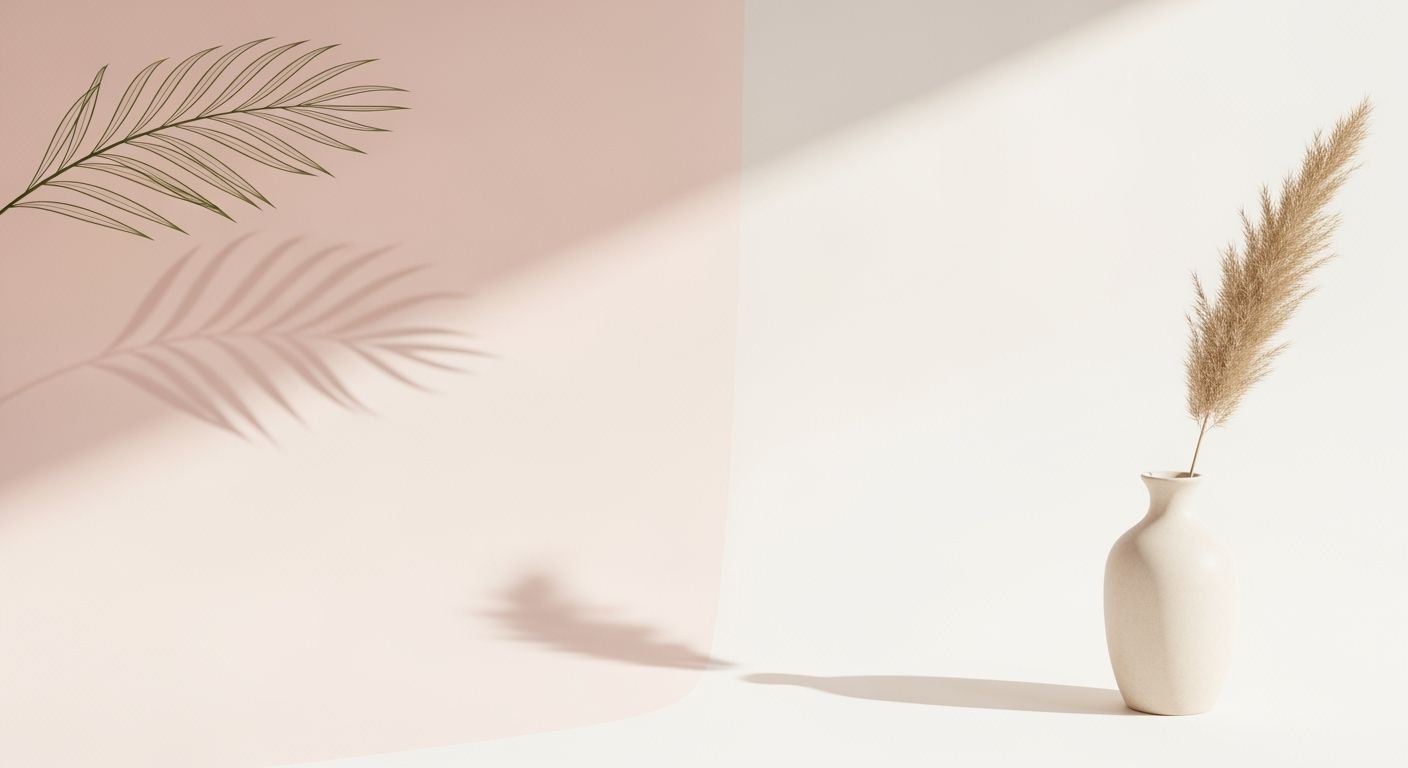 White vase with a plant in 6