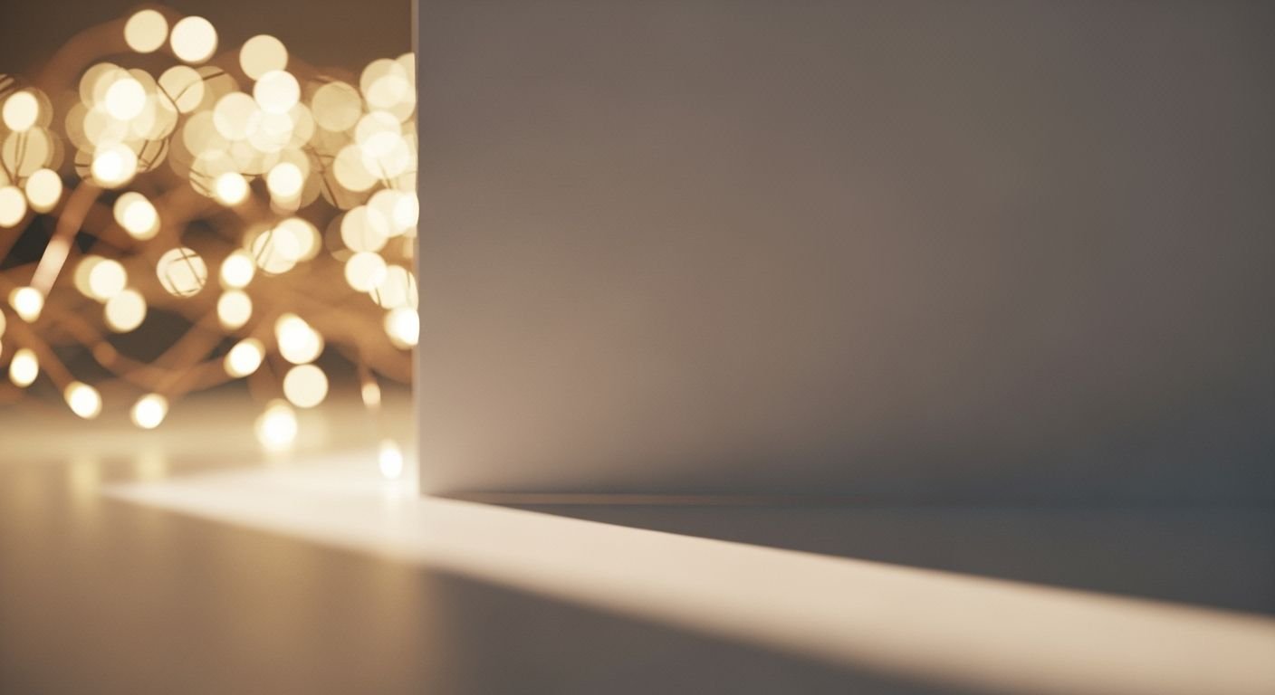 White wall with a light shining 2