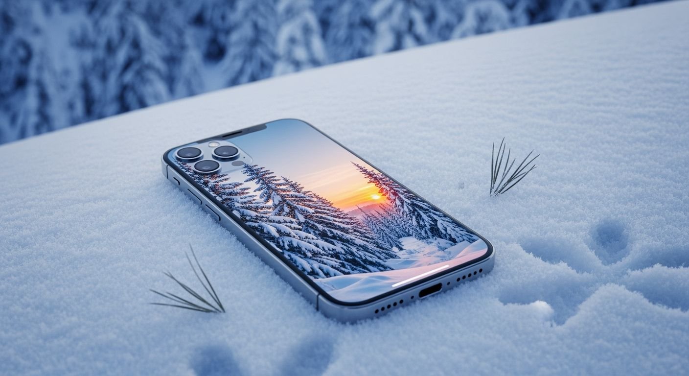 Winter background iphone image 3